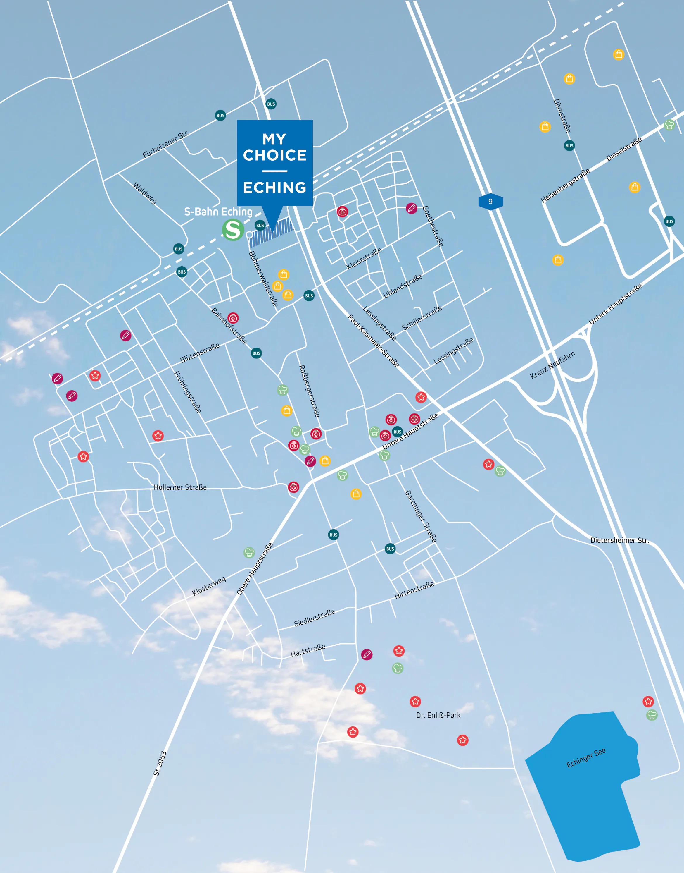Karte Eching bei München